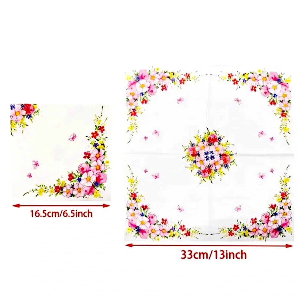 Dainty Floral Print Luncheon Napkins (6954 / 7157), 20-ct